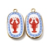 Fruit & Floral & Animals Printed Handmade Porcelain Pendants STAS-Z207-01G-05-1