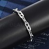 304 Stainless Steel Oval Link  Chain Bracelets for Women Men BJEW-F488-49B-P-3