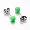 304 Stainless Steel Spray Painted Stud Earrings EJEW-H353-07-A-2