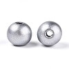 Spray Painted Round Natural Schima Wood Beads WOOD-A018-14mm-02-2