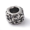 316 Surgical Stainless Steel European Beads STAS-F190-02AS-2