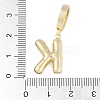 Brass Micro Pave Clear Cubic Zirconia Pendants KK-M289-01K-G-3