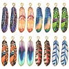 16Pcs 8 Styles Alloy Enamel Pendants FIND-FS0002-69-1