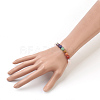 Natural Rose Quartz Beads Stretch Bracelets BJEW-JB03846-02-4