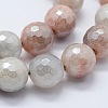 Electroplated Natural Imitation Sunstone Gemstone Beads Strands G-G749-06B-10mm-3