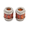 Rack Plating Brass Micro Pave Cubic Zirconia European Beads KK-F089-31P-01-1