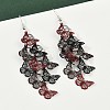 430 Stainless Steel Butterfly Dangle Earrings EJEW-A137-02P-04-2