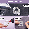 Alphabet Resin Rhinestone Patches DIY-GF0009-18A-6