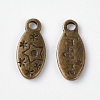 Antique Bronze Plated Oval Charms Pendants for Jewelry Making X-MLF9878Y-NF-1