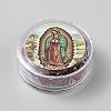 Religious Rondelle Resin Rosary Bead Necklaces NJEW-WH0013-72A-2