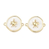 Ocean Brass Enamel Connector Charms KK-C251-05G-01B-1