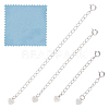 4Pcs 4 Styles Sterling Silver Chain Extender Sets DIY-GO0002-28-1