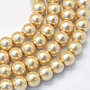 Baking Paint Glass Pearl Bead Strands HY-Q003-3mm-42-1