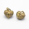 Brass Prayer Box Pendants KK-F722-24C-RS-1