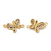 Brass Micro Pave Cubic Zirconia Links Connectors KK-G399-19A-2