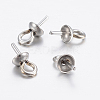 304 Stainless Steel Cup Pearl Peg Bails Pin Pendants STAS-H452-01P-3