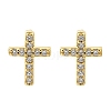 925 Sterling Silver Clear Cubic Zirconia Stud Earrings EJEW-Q030-04G-2