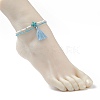 Glass Anklets Set AJEW-AN00508-5