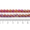 Electroplated Natural Red Agate Beads Strands G-Z038-B04-01AB-5