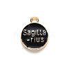 Alloy Enamel Pendants X-ENAM-S124-01B-08F-3