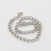 304 Stainless Steel Twisted Chains Curb Chains CHS-K001-24-2.5mm-2