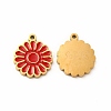 Ion Plating(IP) 304 Stainless Steel Enamel Charms STAS-F291-03G-2