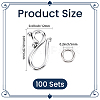 100Bags Tibetan Style Hook and Eye Clasps FIND-SP0006-14-2
