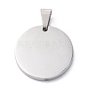 304 Stainless Steel Pendants STAS-Z027-01A-P-3