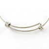 Adjustable 201 Stainless Steel Expandable Bangle Making X-STAS-R069-04-2