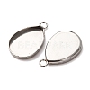 304 Stainless Steel Pendant Cabochon Settings STAS-D379-08A-P-2