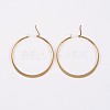 304 Stainless Steel Hoop Earrings X-EJEW-P040-20-B-2