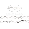 201 Stainless Steel Moon & Heart Link Chains CHS-F015-02P-1-2