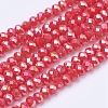 AB Color Plated Electroplate Glass Beads Strands X-GLAA-F001-3x2mm-18AB-2