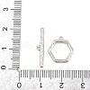 Hexagon Brass Toggle Clasps KK-G548-40P-4