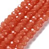 Baking Paint Imitation Jade Glass Bead Strands DGLA-A034-J8MM-A12-1