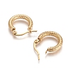 201 Stainless Steel Geometric Hoop Earrings STAS-D171-12C-G-2