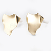 Brass Stud Earring Findings KK-S348-112-1