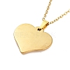 Heart 304 Stainless Steel Pendant Necklaces NJEW-G083-03C-G-2