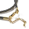 Polyester Cord Braided Necklace Makings MAK-L043-03G-4