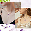 DICOSMETIC 40Pcs 2 Styles Rough Natural Amethyst Pendants FIND-DC0001-82-7