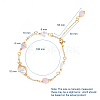Natural Rose Quartz Link Bracelets BJEW-JB04998-01-2