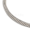 2.5mm Brass European Style Round Snake Chain Bracelets for Jewelry Making BJEW-P338-02P-2