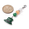 Saint Patrick's Day Alloy Enamel Pendants Decoraiton HJEW-JM01202-4