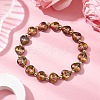 Electroplate Glass Heart Beaded Stretch Bracelets for Woman BJEW-JB11269-1