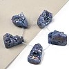 Electroplated Natural Druzy Agate Beads Strands G-N0259-07-4