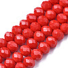 Opaque Solid Color Glass Beads Strands EGLA-A034-P1mm-D22-1