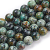 Natural African Turquoise(Jasper) Beads Strands TURQ-G037-10mm-1