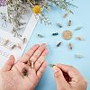 40Pcs 5 Styles Natural Gemstone Copper Wire Wrapped Connector Charms FIND-FH0005-17-3