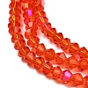 Transparent Electroplate Glass Beads Strands GLAA-F029-2mm-D14-3