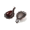 Natural Mahogany Obsidian Teardrop Pendants G-K363-01R-20-2